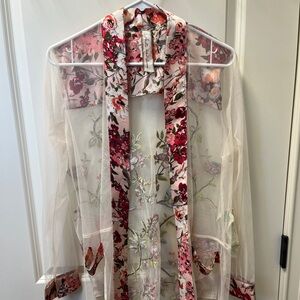 Aratta Beautiful Sheer Top with Embroidery